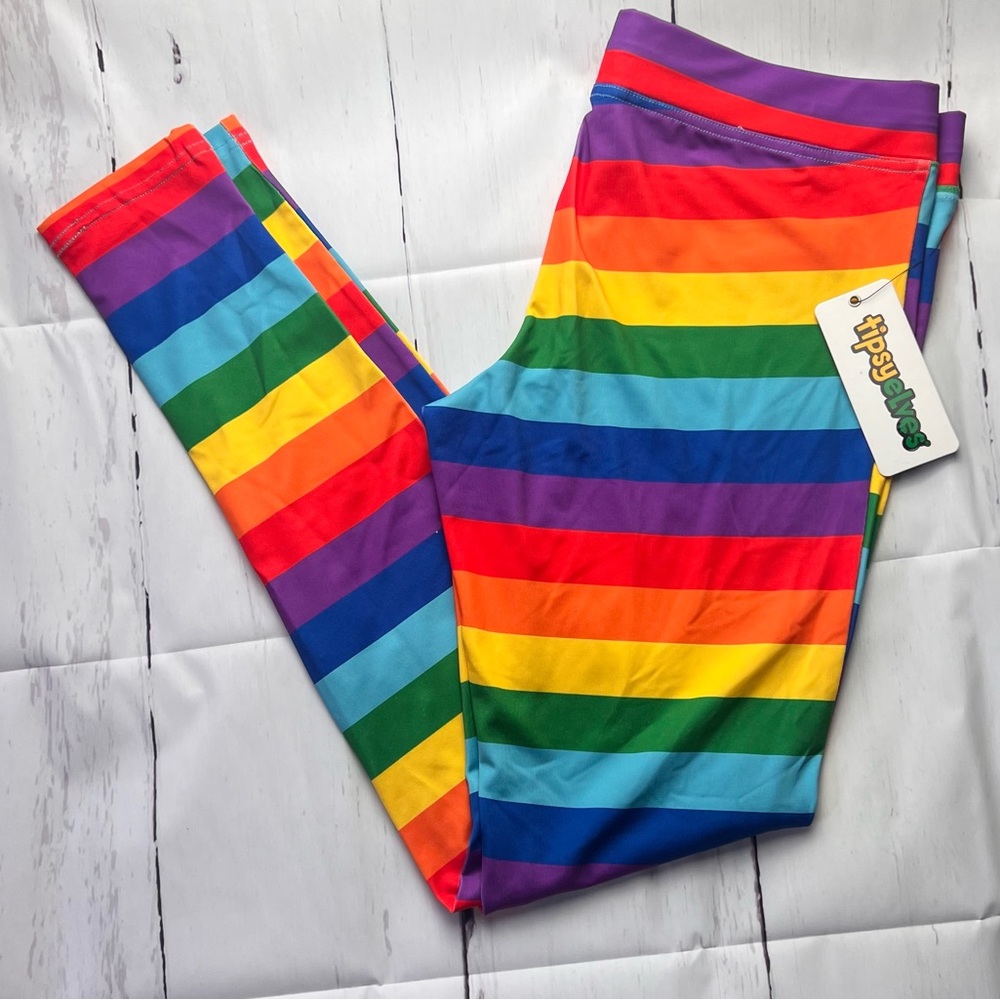Tipsy elves Rainbow Leggings - Picture 3 of 8